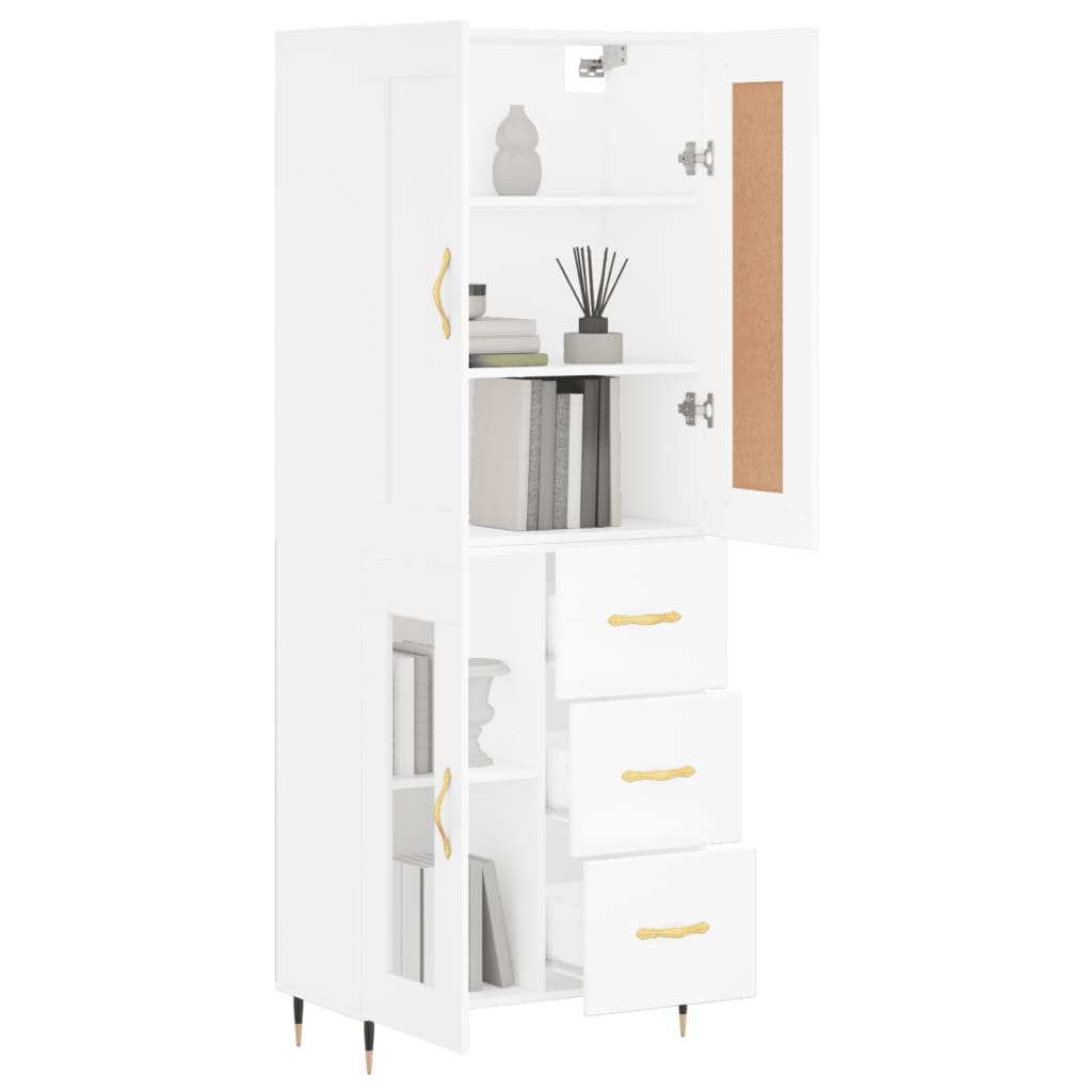 Buffet haut Blanc 69,5x34x180 cm Bois d'ingénierie - XIOS