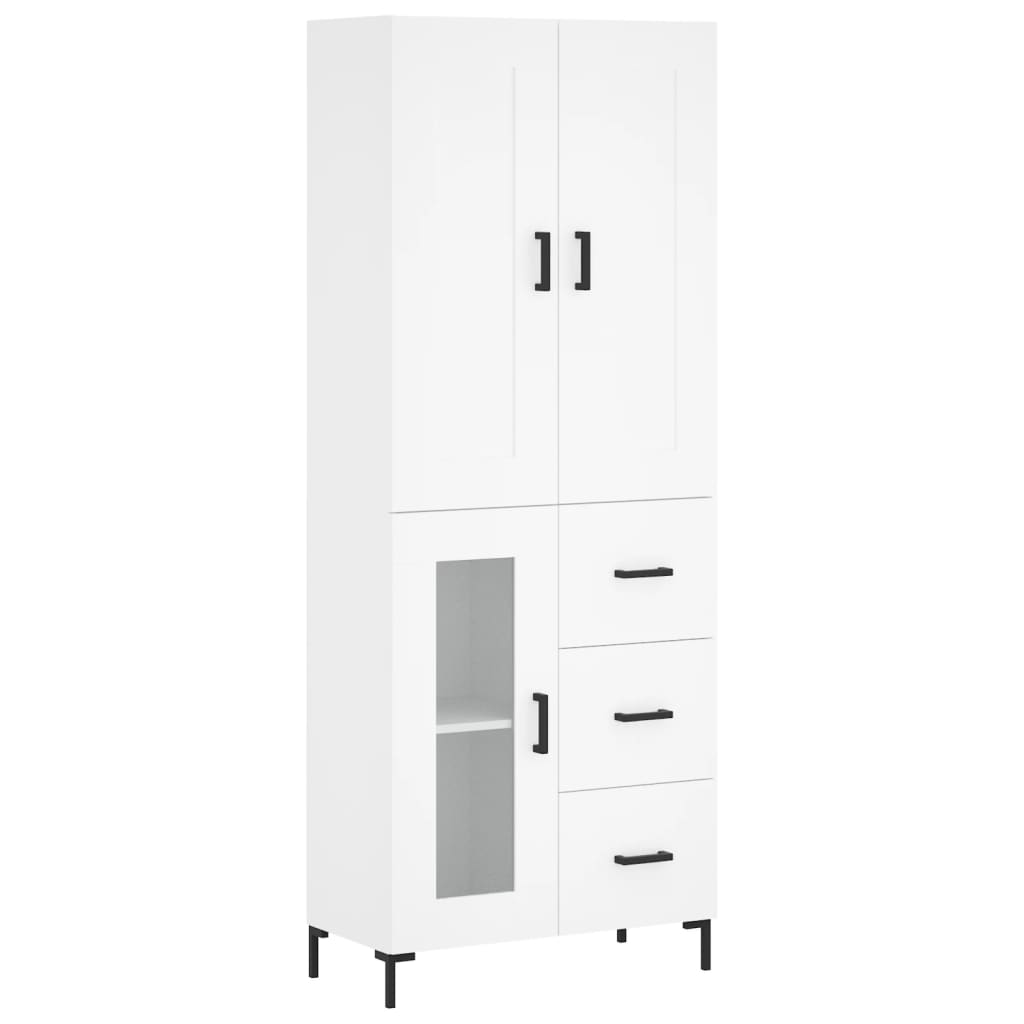 Buffet haut Blanc 69,5x34x180 cm Bois d'ingénierie - XIOS