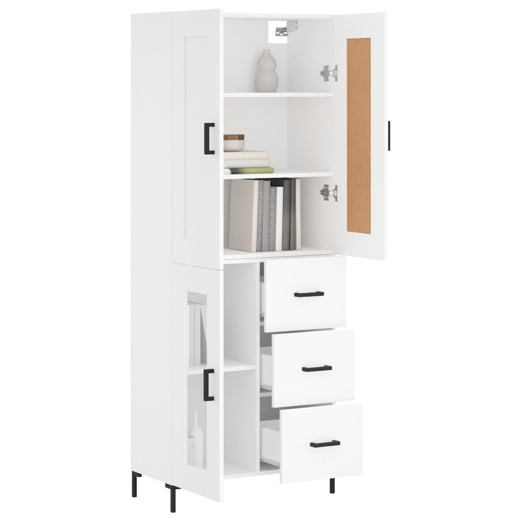 Buffet haut Blanc 69,5x34x180 cm Bois d'ingénierie - XIOS