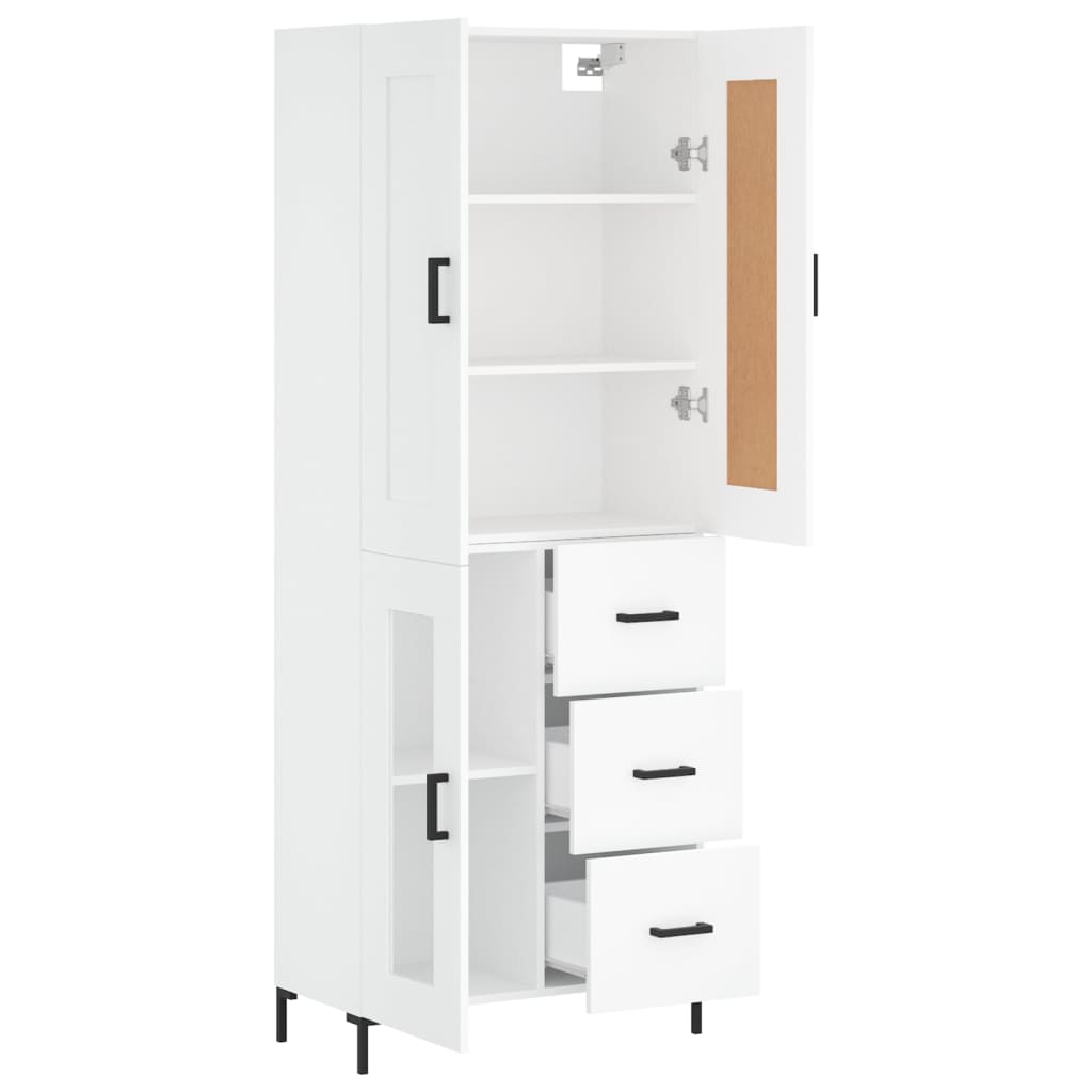 Buffet haut Blanc 69,5x34x180 cm Bois d'ingénierie - XIOS