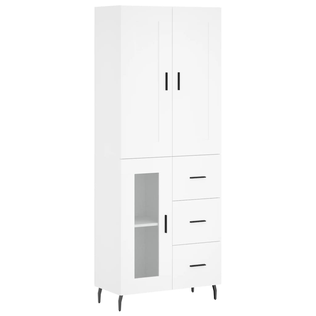 Buffet haut Blanc 69,5x34x180 cm Bois d'ingénierie - XIOS