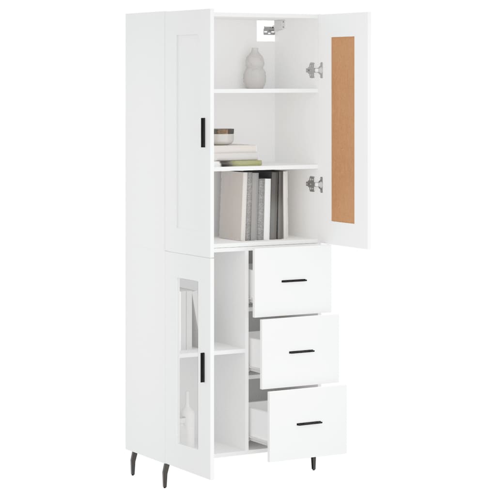 Buffet haut Blanc 69,5x34x180 cm Bois d'ingénierie - XIOS