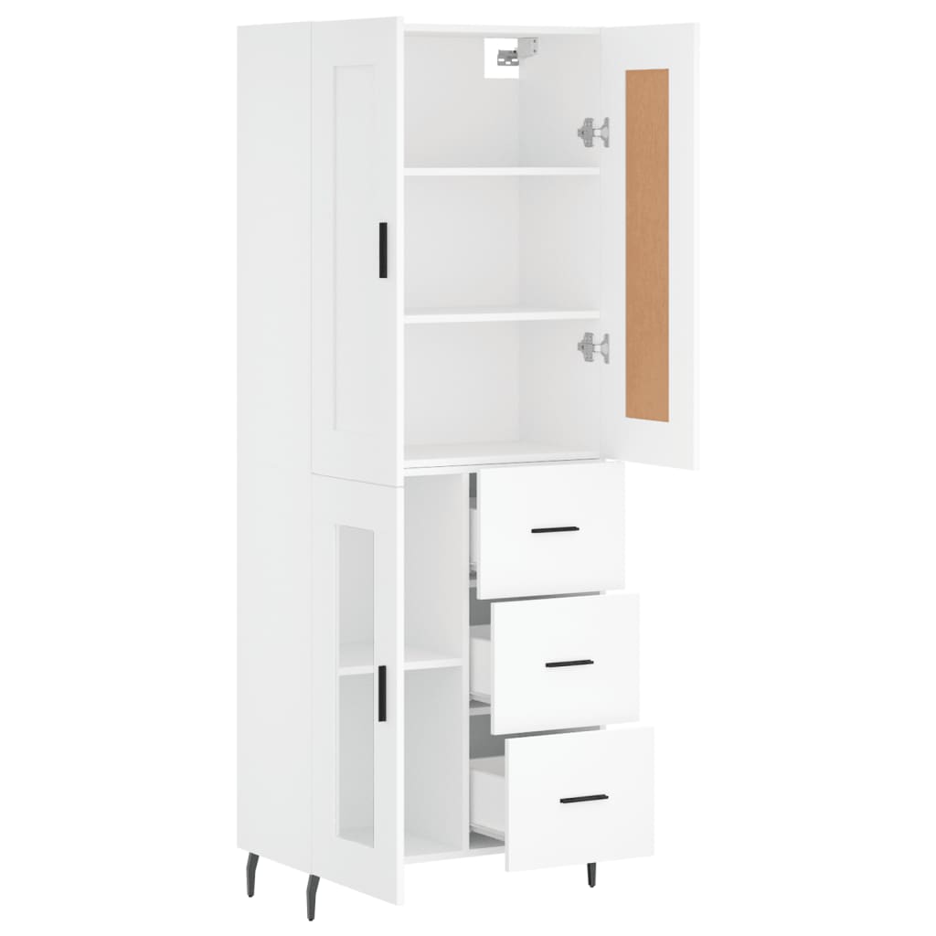 Buffet haut Blanc 69,5x34x180 cm Bois d'ingénierie - XIOS