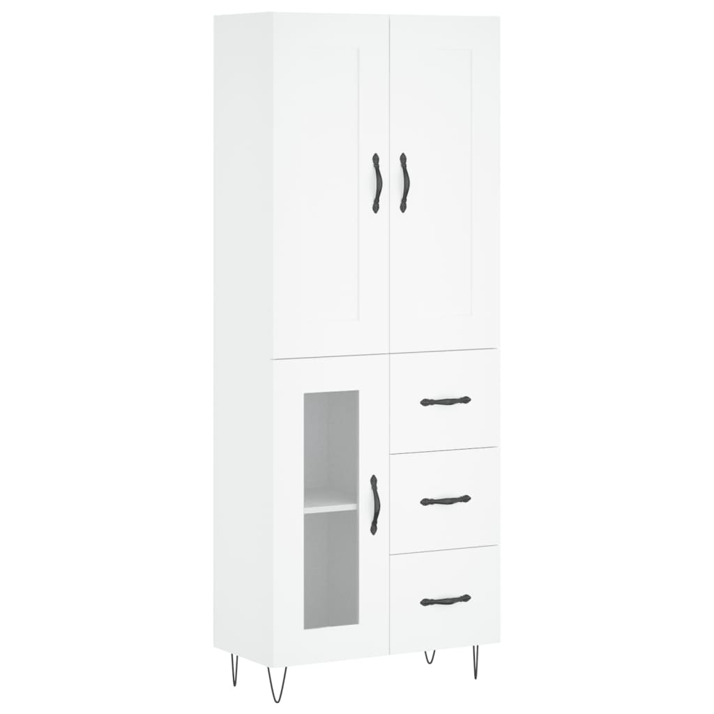 Buffet haut Blanc 69,5x34x180 cm Bois d'ingénierie - XIOS