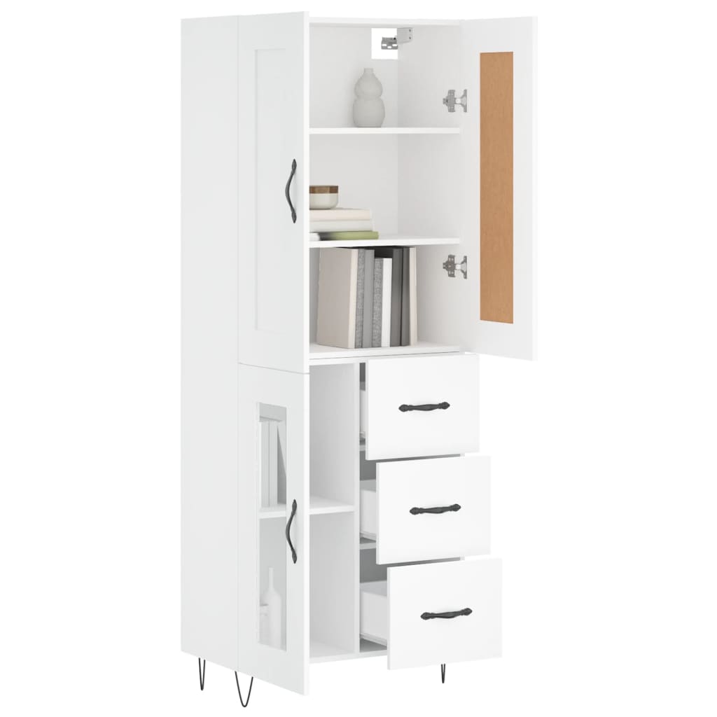 Buffet haut Blanc 69,5x34x180 cm Bois d'ingénierie - XIOS