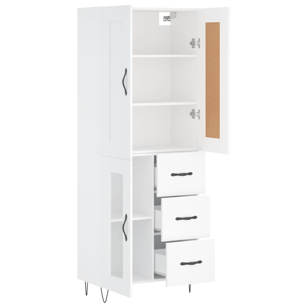 Buffet haut Blanc 69,5x34x180 cm Bois d'ingénierie - XIOS