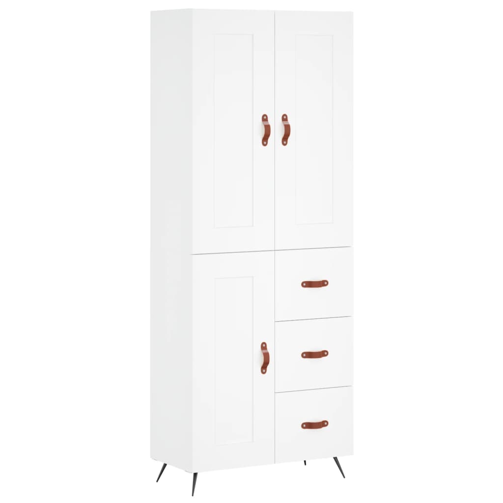 Buffet haut Blanc 69,5x34x180 cm Bois d'ingénierie - XIOS