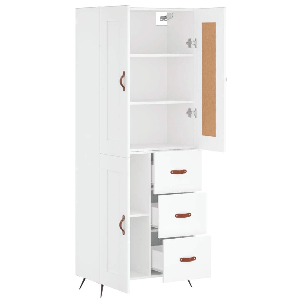 Buffet haut Blanc 69,5x34x180 cm Bois d'ingénierie - XIOS