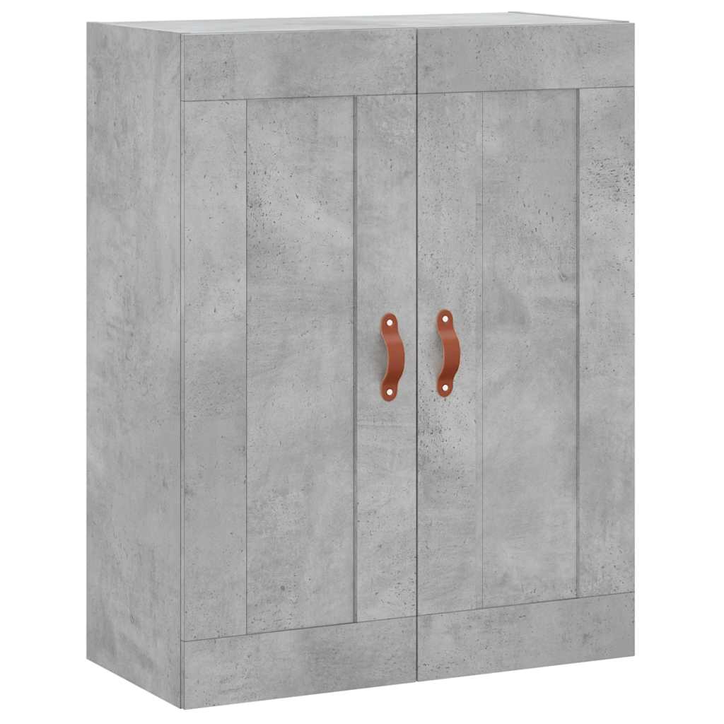 Buffet haut Gris béton 69,5x34x180 cm Bois d'ingénierie - XIOS