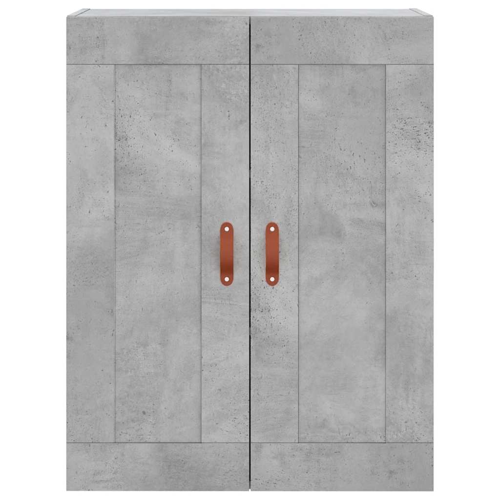 Buffet haut Gris béton 69,5x34x180 cm Bois d'ingénierie - XIOS
