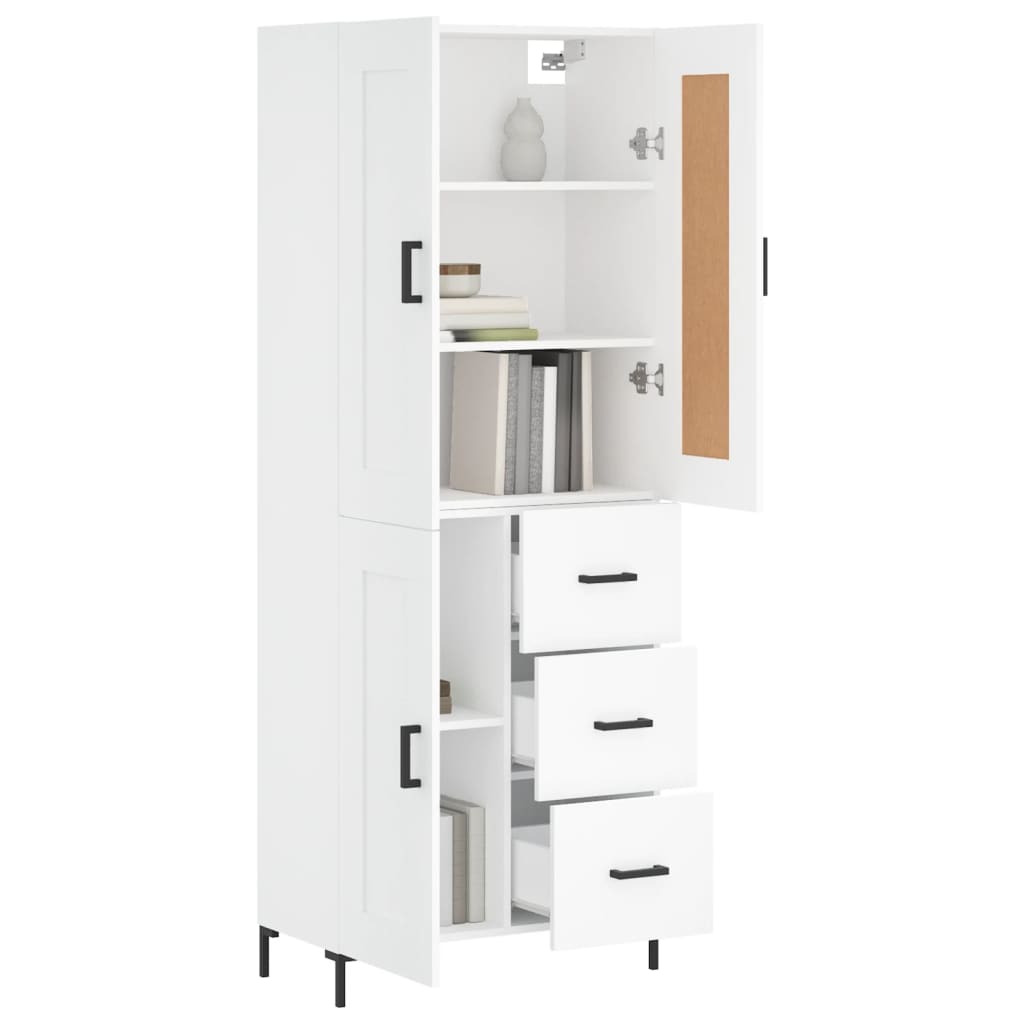 Buffet haut Blanc 69,5x34x180 cm Bois d'ingénierie - XIOS