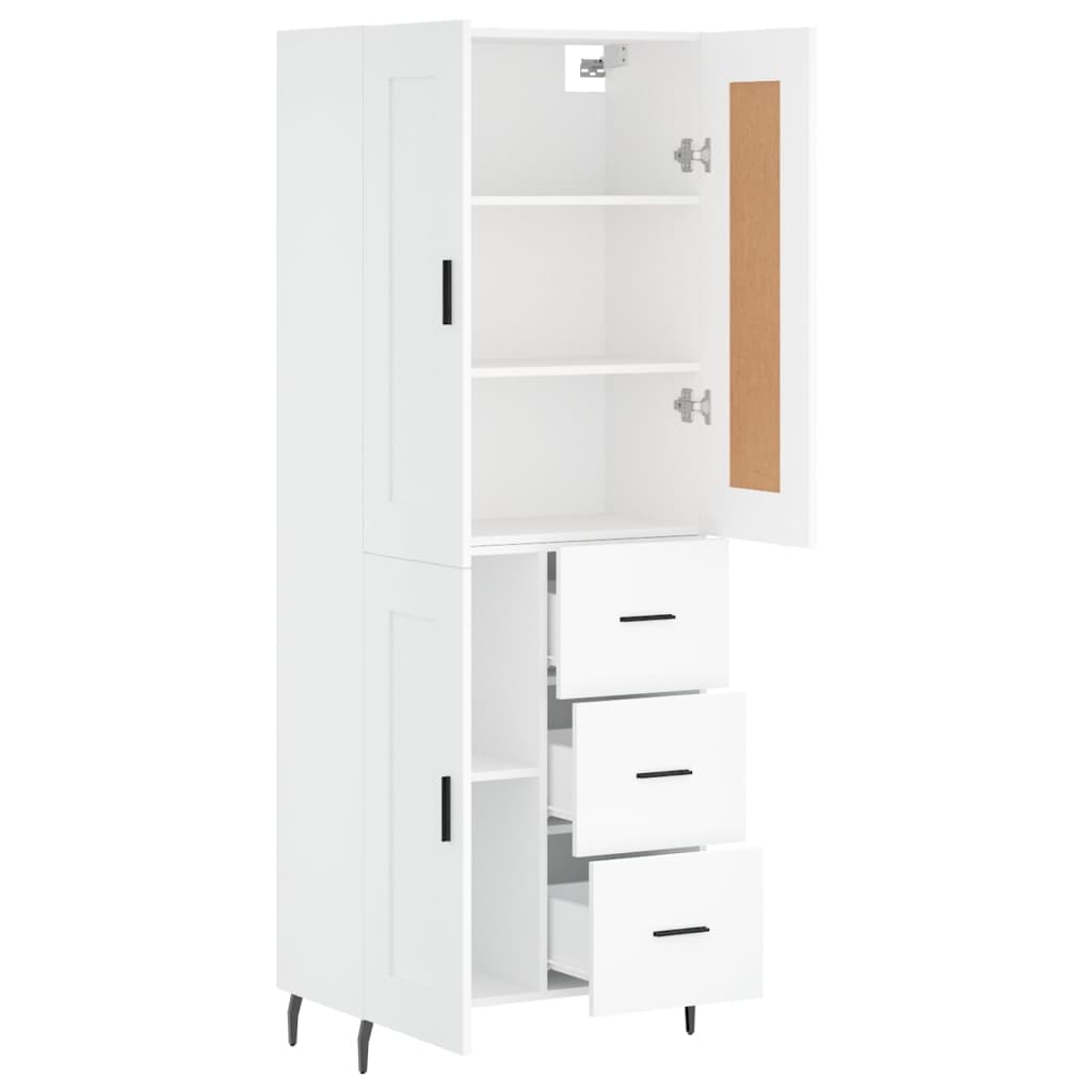 Buffet haut Blanc 69,5x34x180 cm Bois d'ingénierie - XIOS
