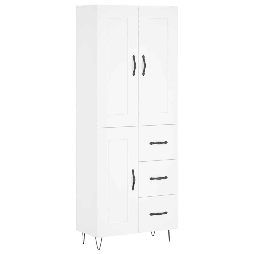 Buffet haut Blanc 69,5x34x180 cm Bois d'ingénierie - XIOS
