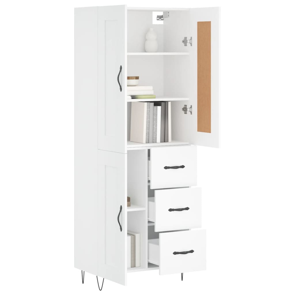 Buffet haut Blanc 69,5x34x180 cm Bois d'ingénierie - XIOS