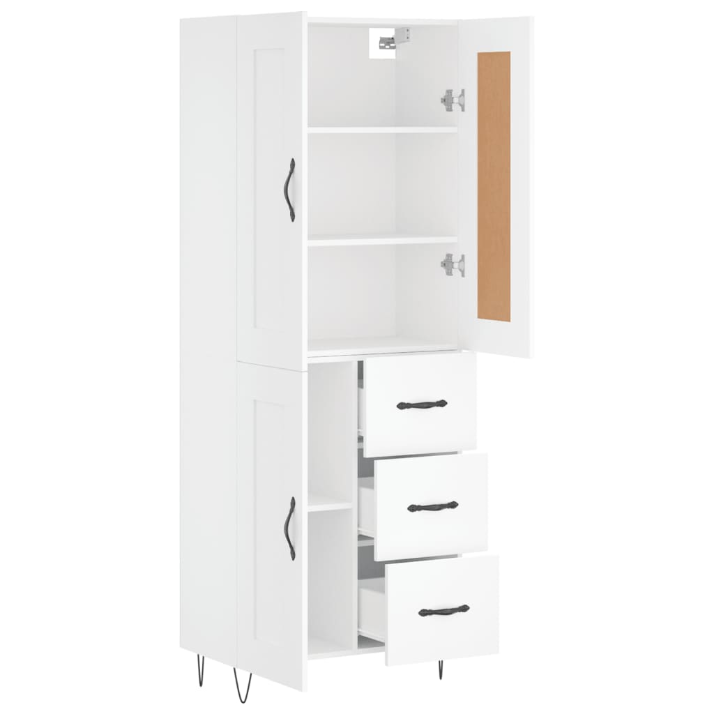 Buffet haut Blanc 69,5x34x180 cm Bois d'ingénierie - XIOS