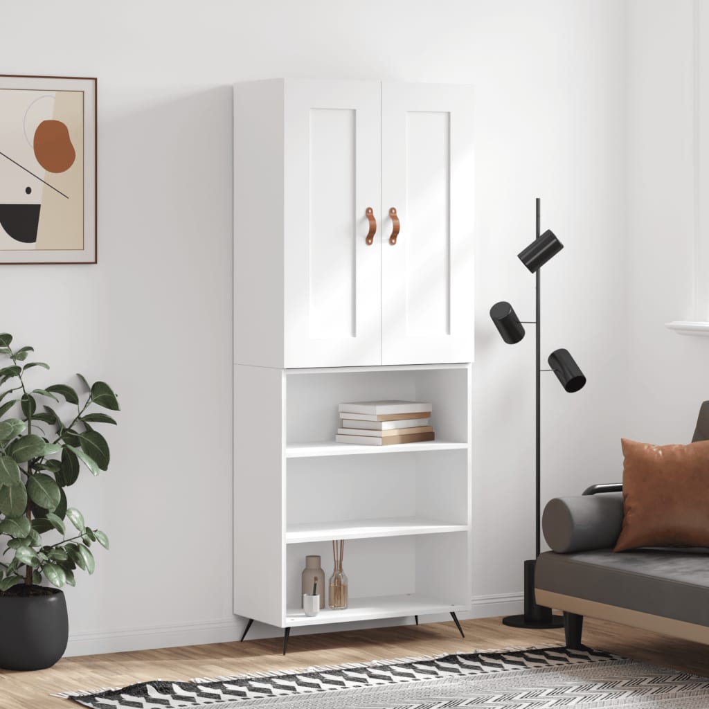 Buffet haut Blanc 69,5x34x180 cm Bois d'ingénierie - XIOS