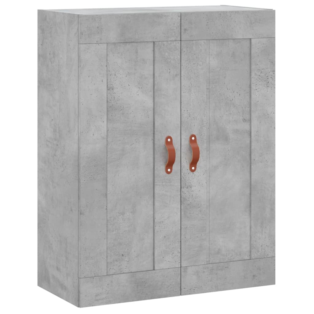 Buffet haut Gris béton 69,5x34x180 cm Bois d'ingénierie - XIOS