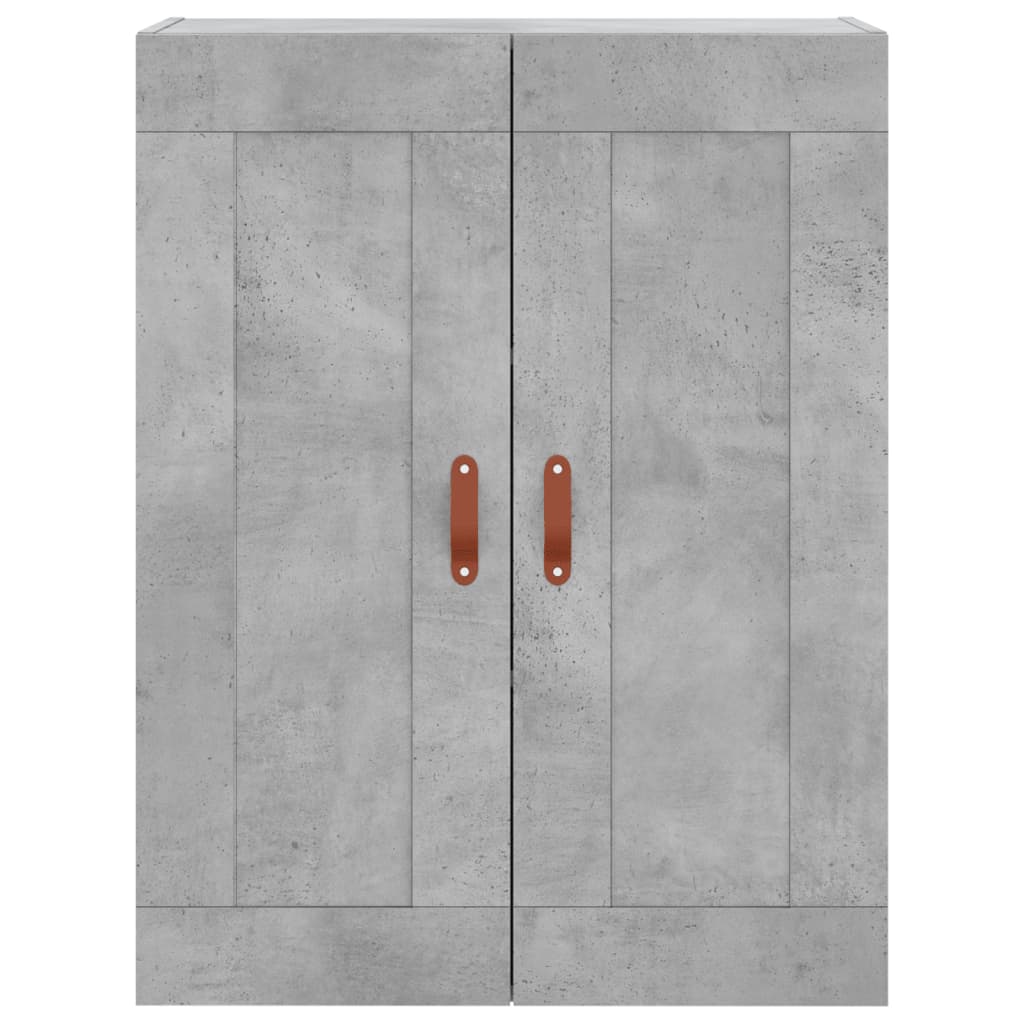 Buffet haut Gris béton 69,5x34x180 cm Bois d'ingénierie - XIOS