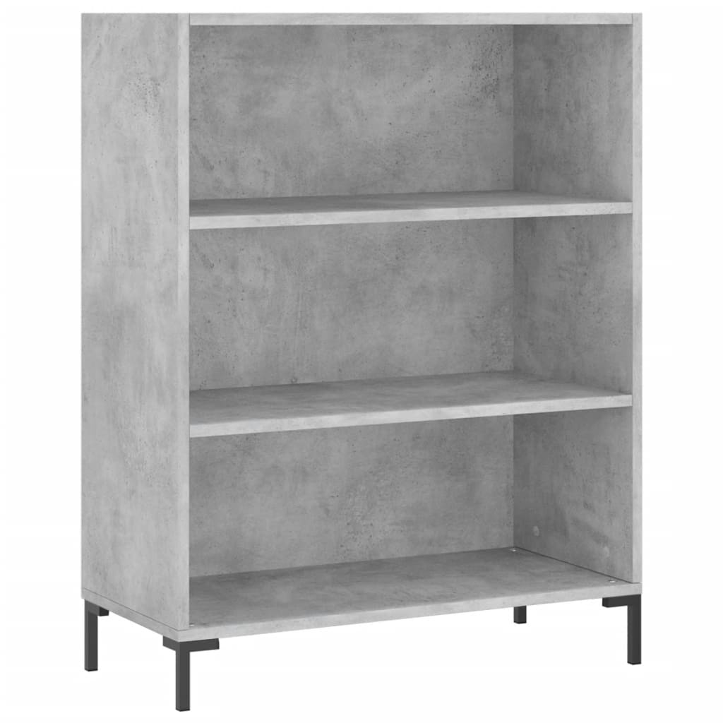 Buffet haut Gris béton 69,5x34x180 cm Bois d'ingénierie - XIOS