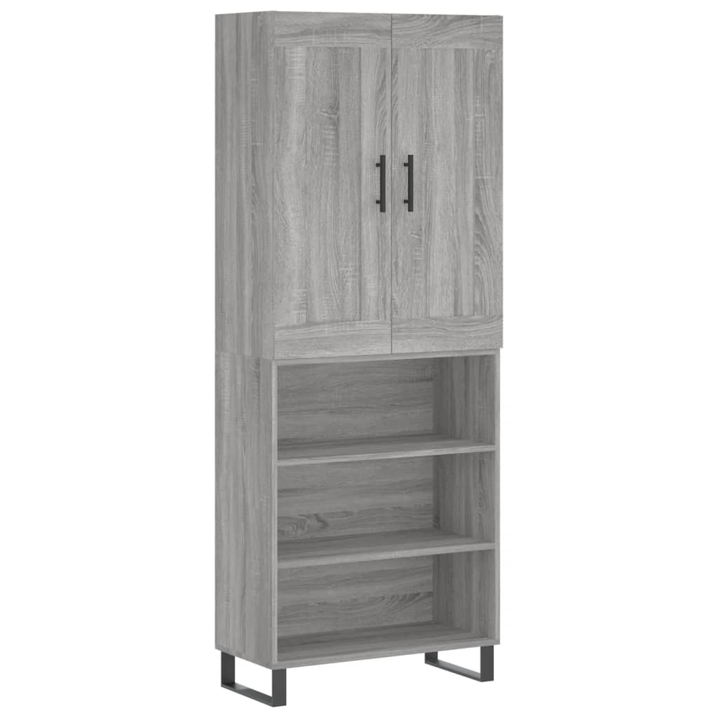 Buffet haut Sonoma gris 69,5x34x180 cm Bois d'ingénierie - XIOS