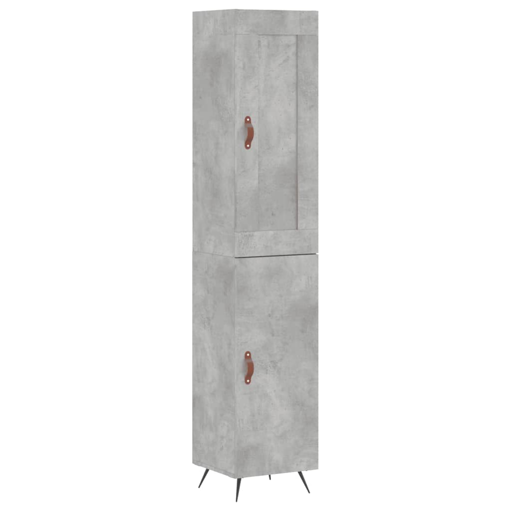 Buffet haut Gris béton 34,5x34x180 cm Bois d'ingénierie - XIOS