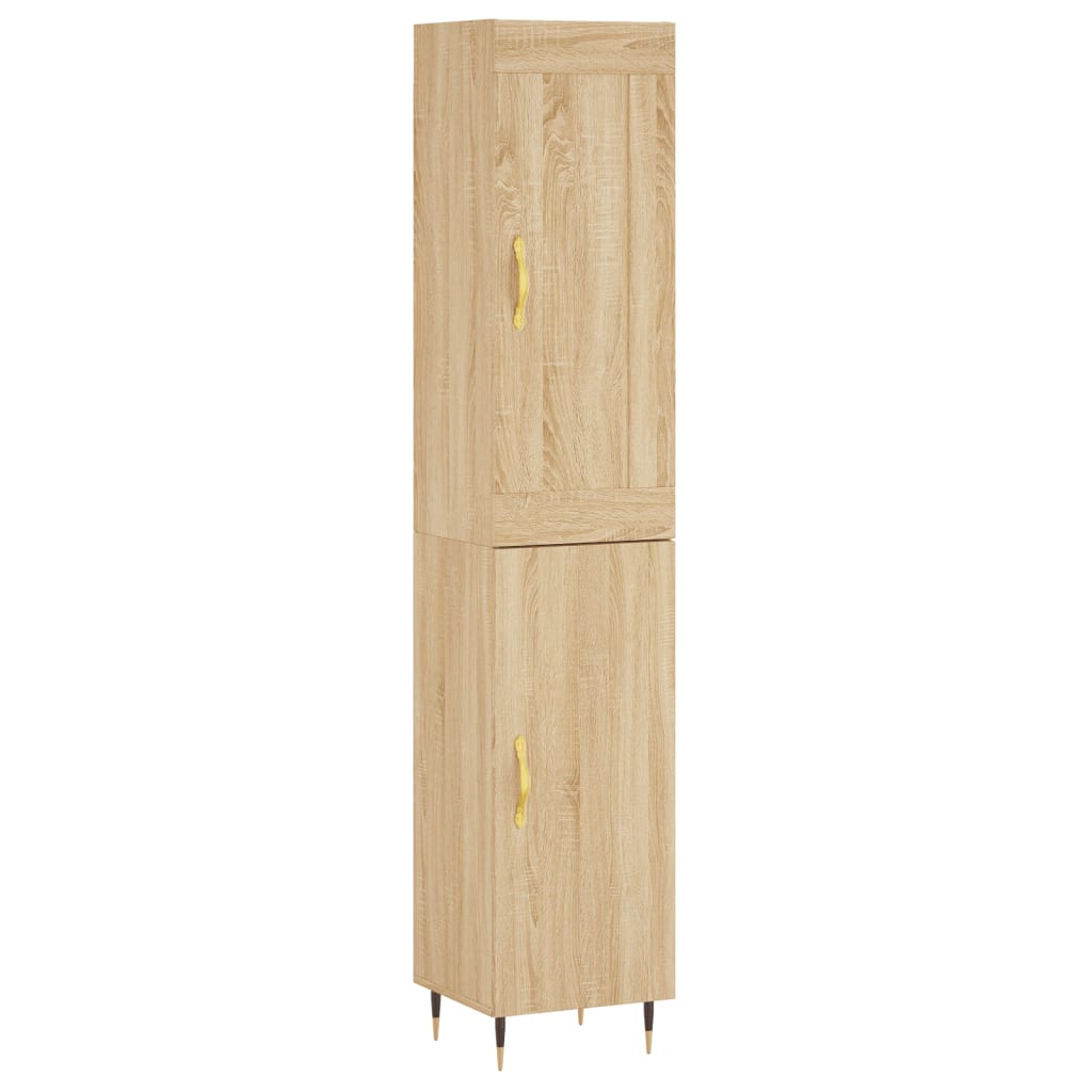 Buffet haut Chêne sonoma 34,5x34x180 cm Bois d'ingénierie - XIOS