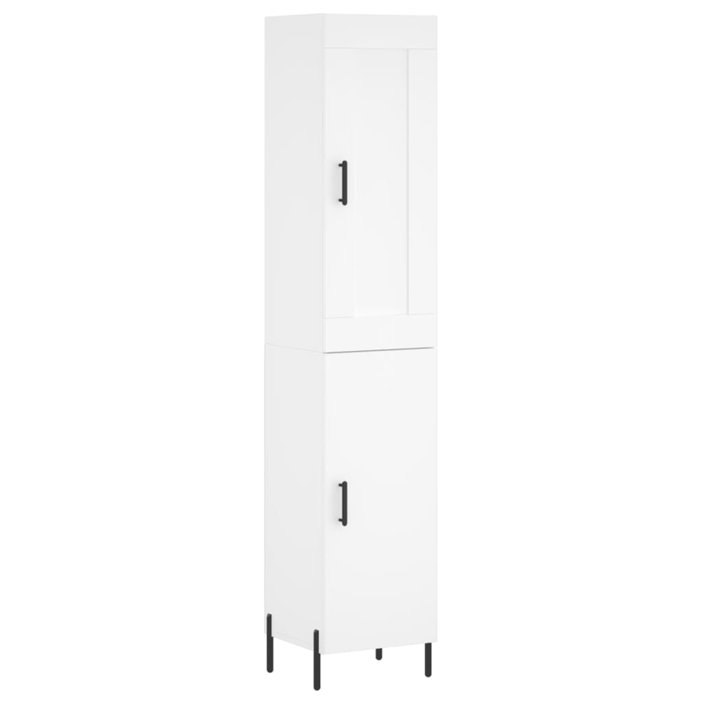 Buffet haut Blanc 34,5x34x180 cm Bois d'ingénierie - XIOS