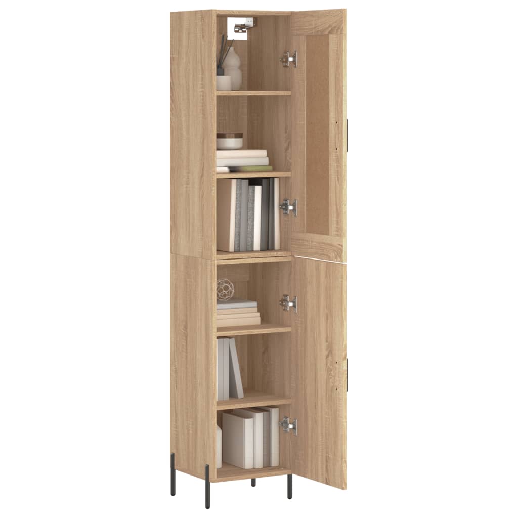 Buffet haut Chêne sonoma 34,5x34x180 cm Bois d'ingénierie - XIOS