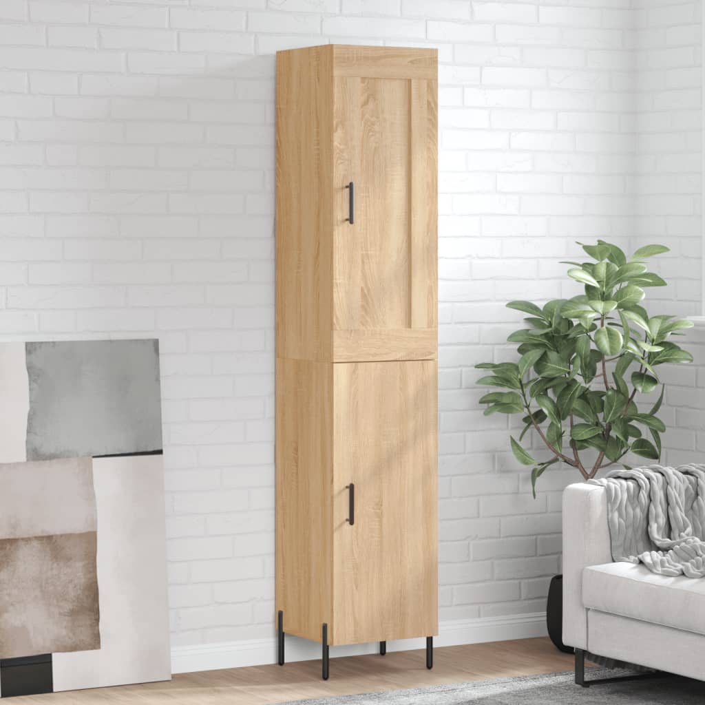 Buffet haut Chêne sonoma 34,5x34x180 cm Bois d'ingénierie - XIOS