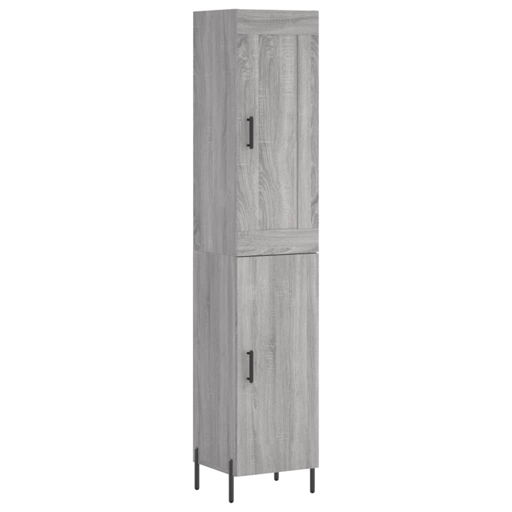 Buffet haut Sonoma gris 34,5x34x180 cm Bois d'ingénierie - XIOS