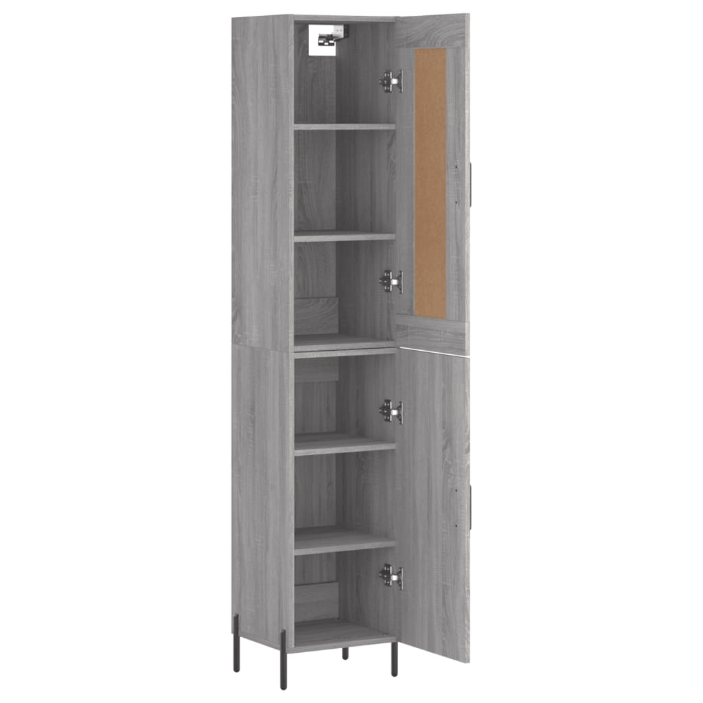 Buffet haut Sonoma gris 34,5x34x180 cm Bois d'ingénierie - XIOS