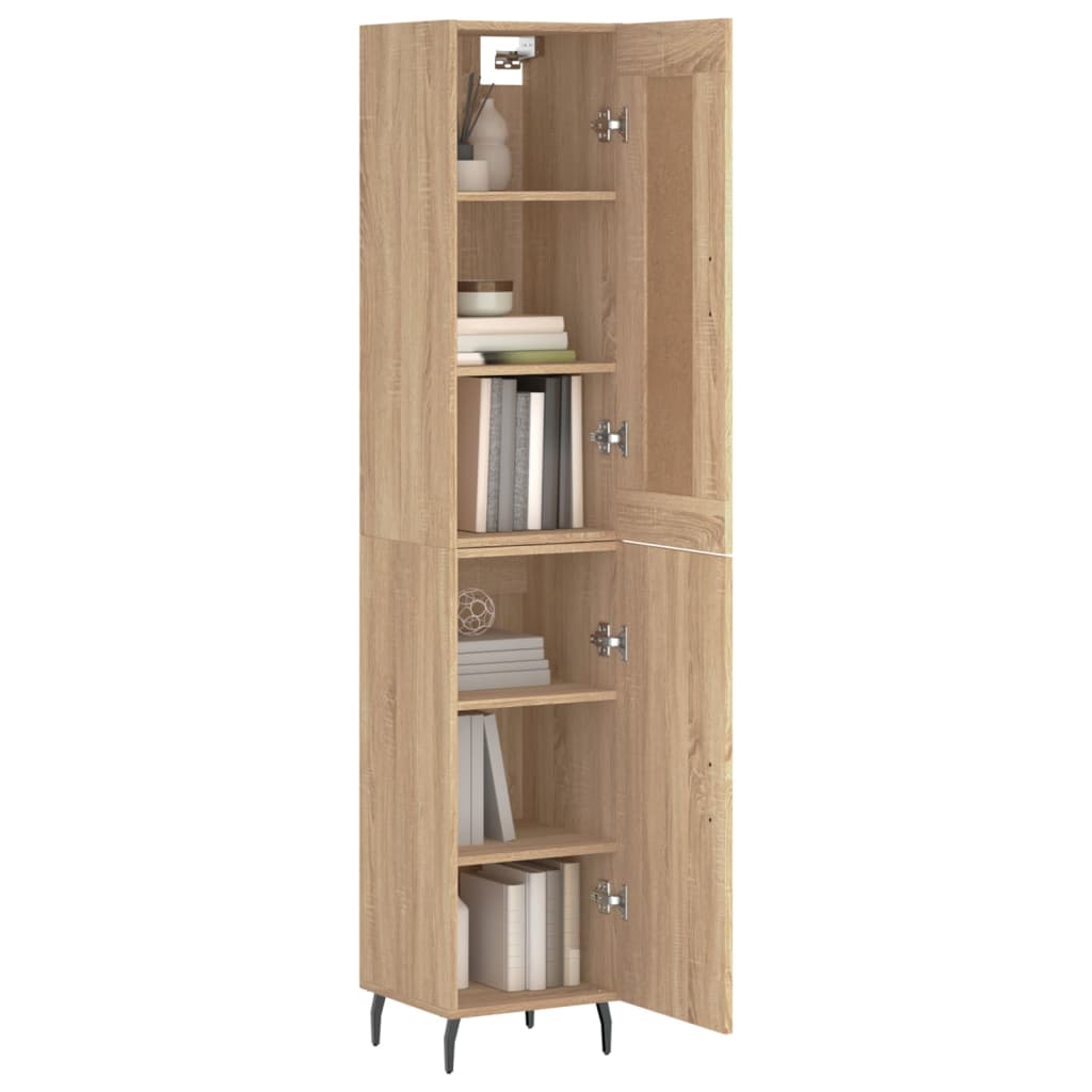 Buffet haut Chêne sonoma 34,5x34x180 cm Bois d'ingénierie