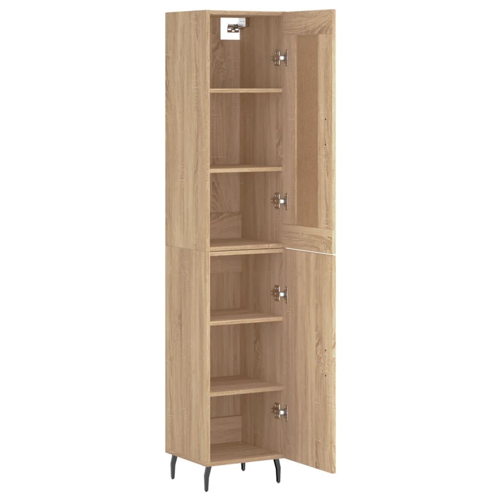 Buffet haut Chêne sonoma 34,5x34x180 cm Bois d'ingénierie