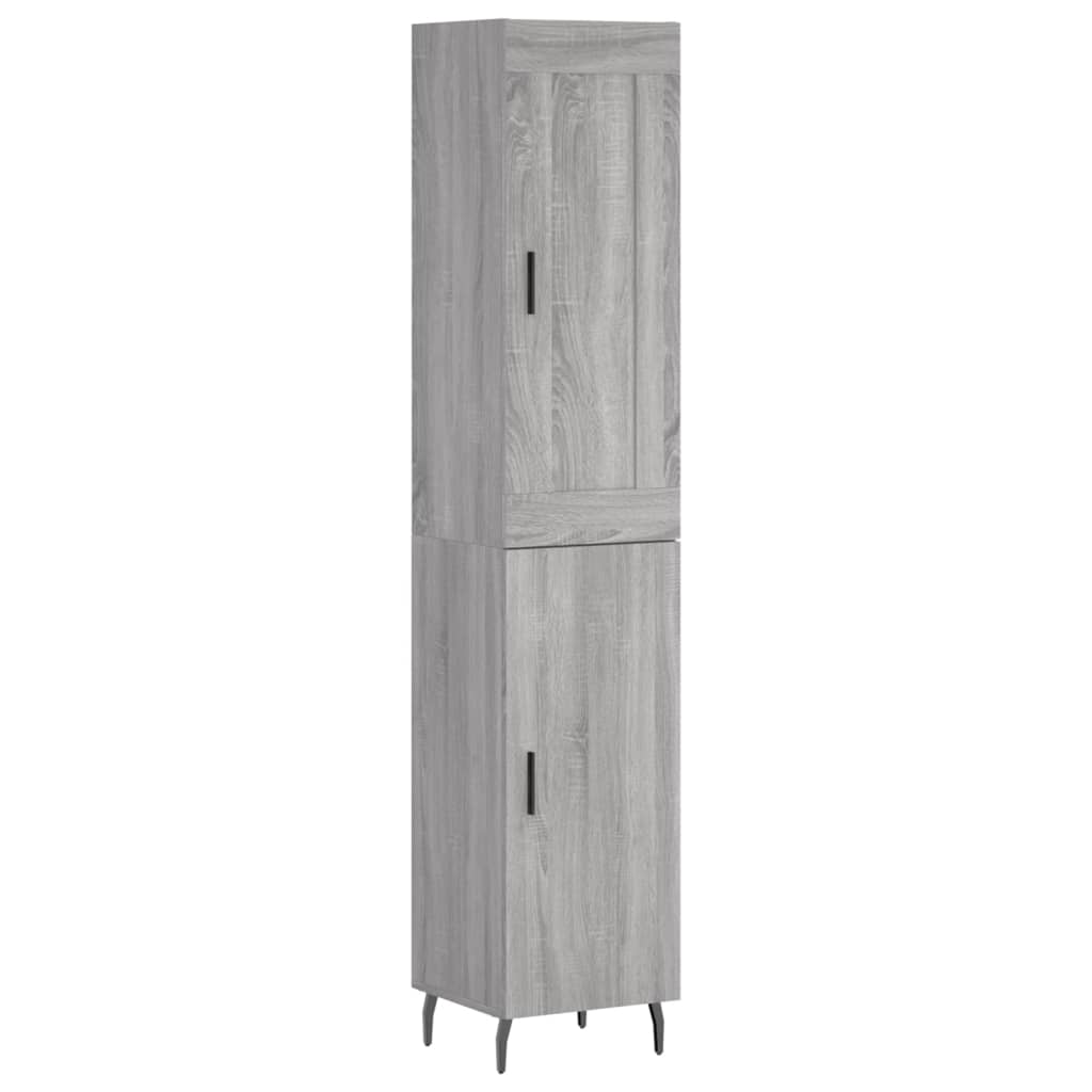 Buffet haut Sonoma gris 34,5x34x180 cm Bois d'ingénierie - XIOS
