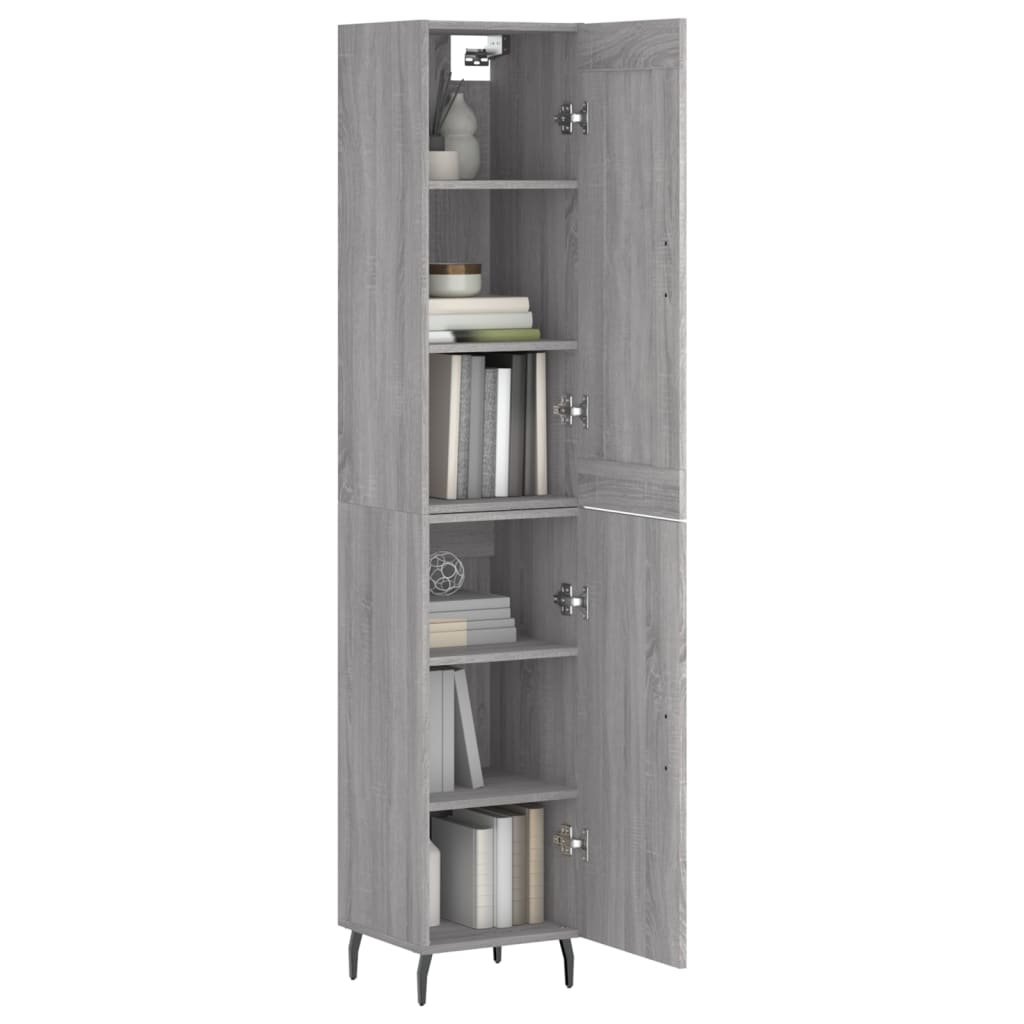 Buffet haut Sonoma gris 34,5x34x180 cm Bois d'ingénierie - XIOS