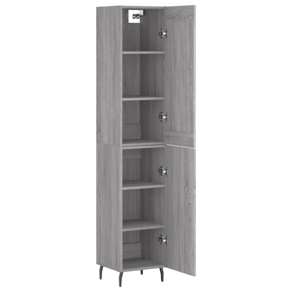 Buffet haut Sonoma gris 34,5x34x180 cm Bois d'ingénierie - XIOS
