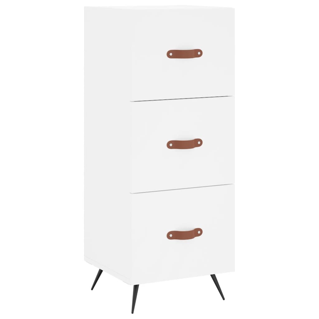 Buffet haut Blanc 34,5x34x180 cm Bois d'ingénierie