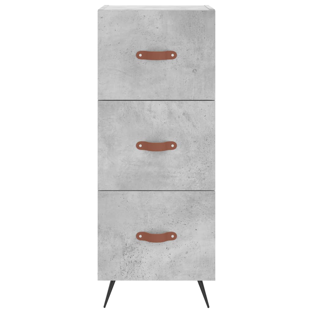 Buffet haut Gris béton 34,5x34x180 cm Bois d'ingénierie - XIOS