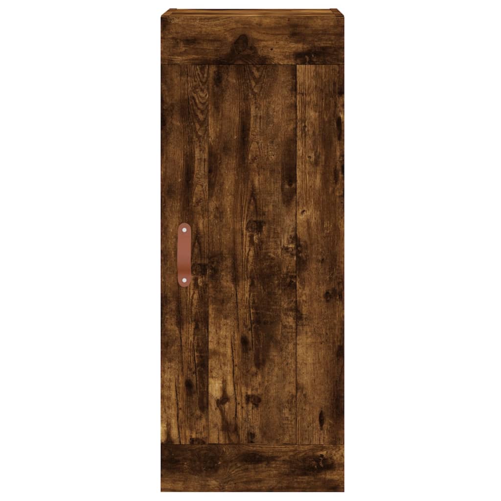 Buffet haut Chêne fumé 34,5x34x180 cm Bois d'ingénierie - XIOS
