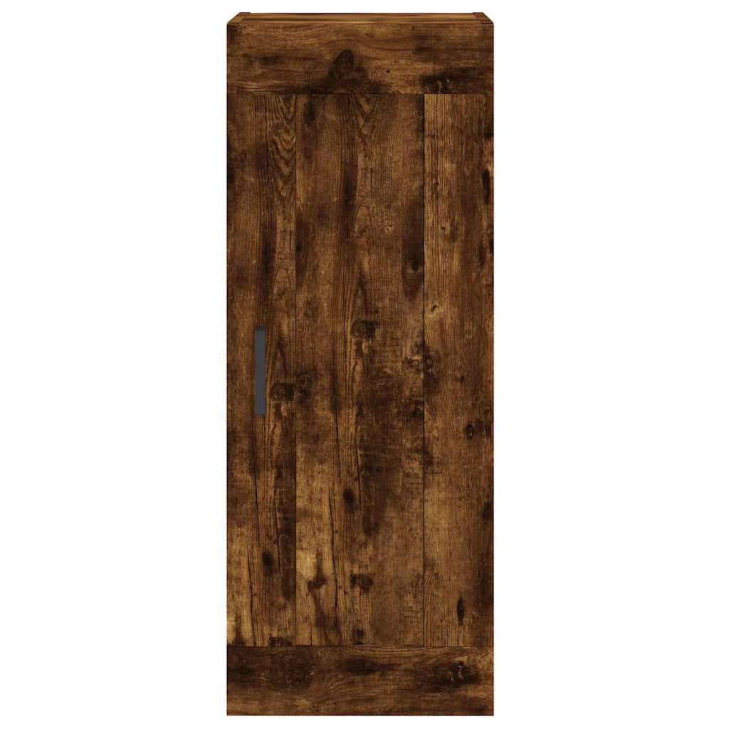Buffet haut Chêne fumé 34,5x34x180 cm Bois d'ingénierie - XIOS