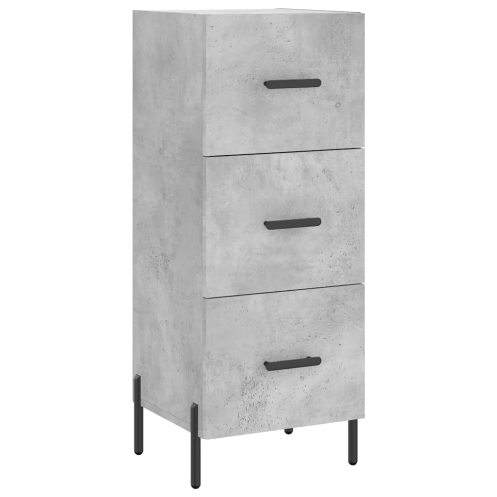Buffet haut Gris béton 34,5x34x180 cm Bois d'ingénierie - XIOS