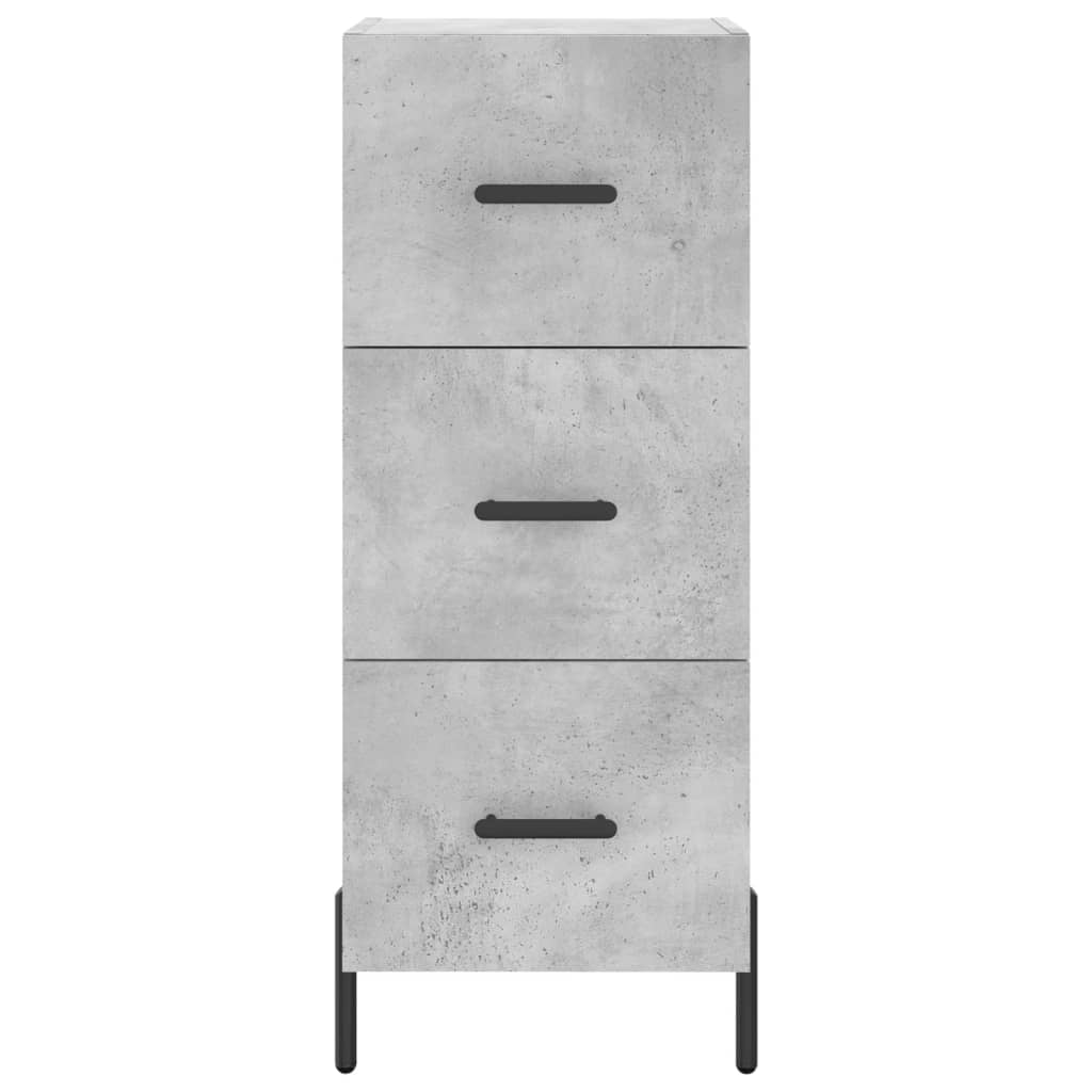 Buffet haut Gris béton 34,5x34x180 cm Bois d'ingénierie - XIOS