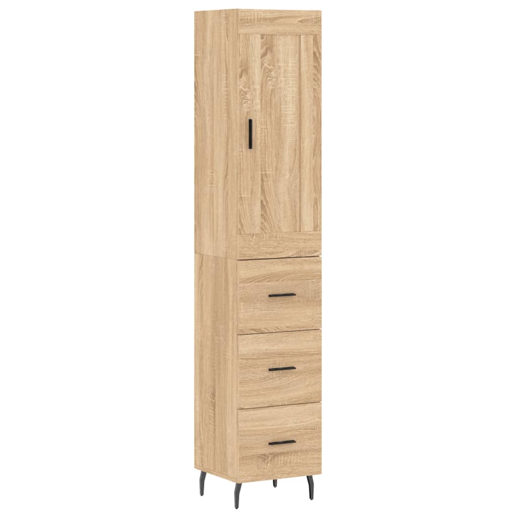 Buffet haut Chêne sonoma 34,5x34x180 cm Bois d'ingénierie - XIOS