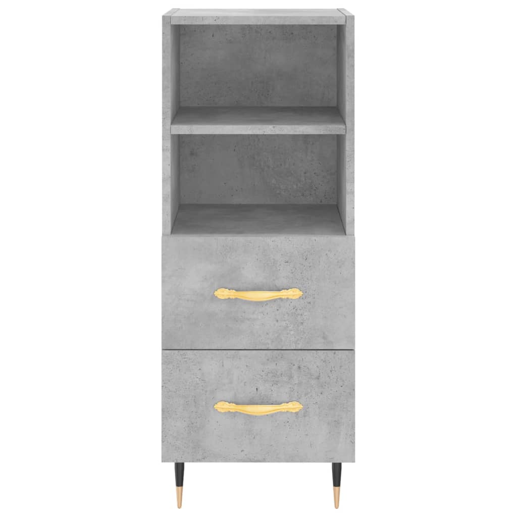 Buffet haut Gris béton 34,5x34x180 cm Bois d'ingénierie - XIOS
