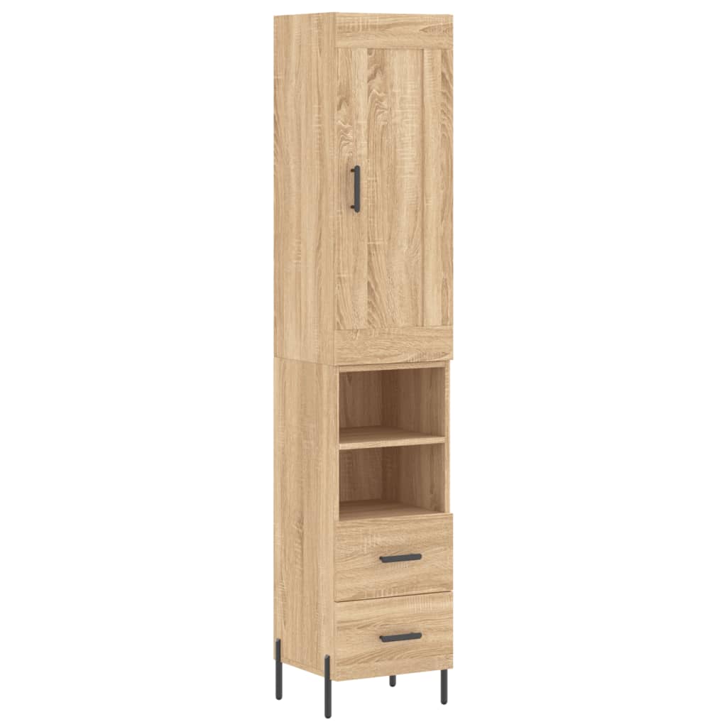 Buffet haut Chêne sonoma 34,5x34x180 cm Bois d'ingénierie - XIOS