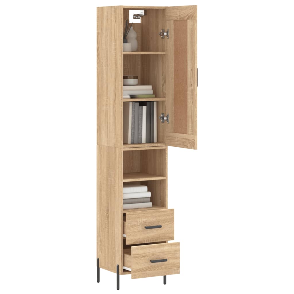 Buffet haut Chêne sonoma 34,5x34x180 cm Bois d'ingénierie - XIOS