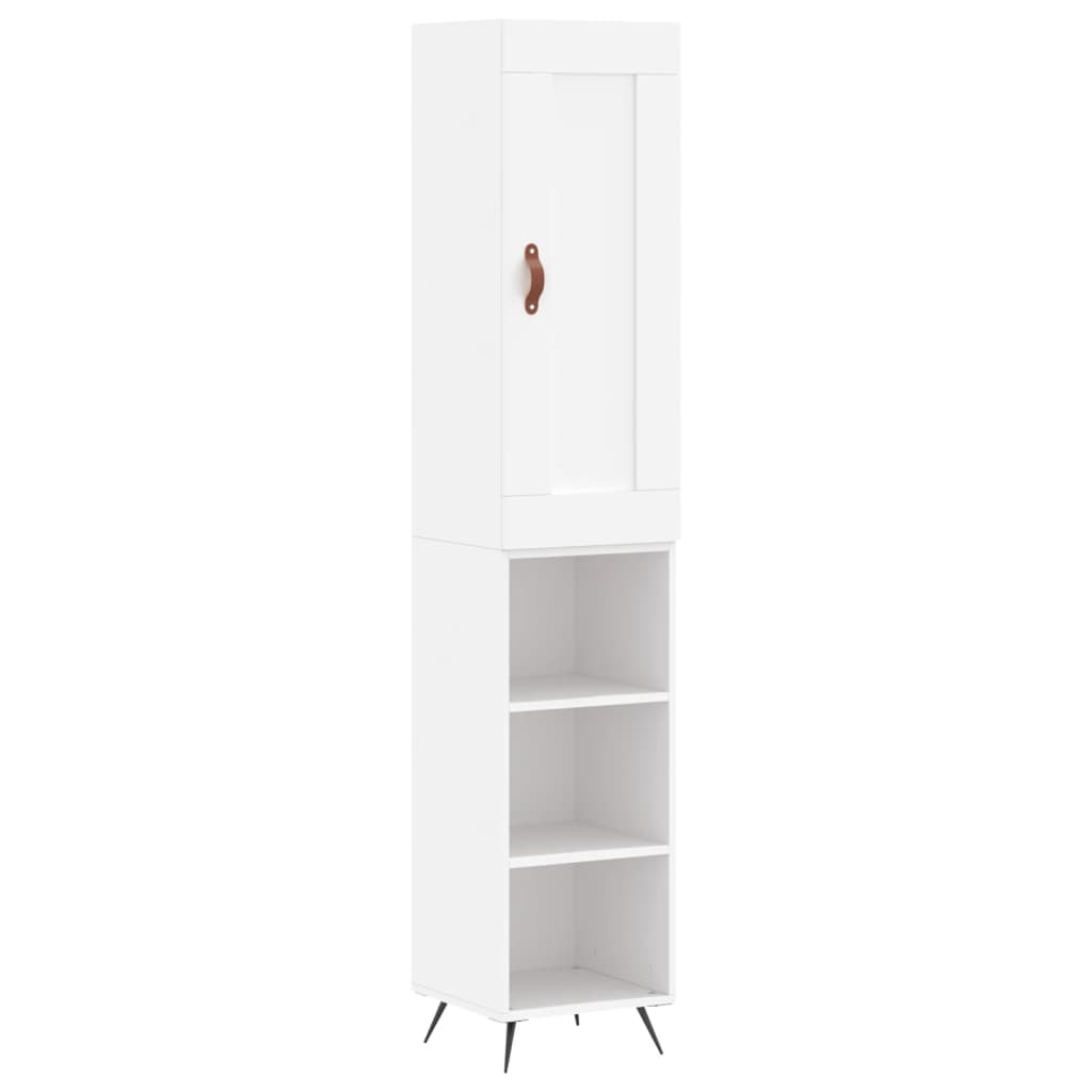 Buffet haut Blanc 34,5x34x180 cm Bois d'ingénierie - XIOS