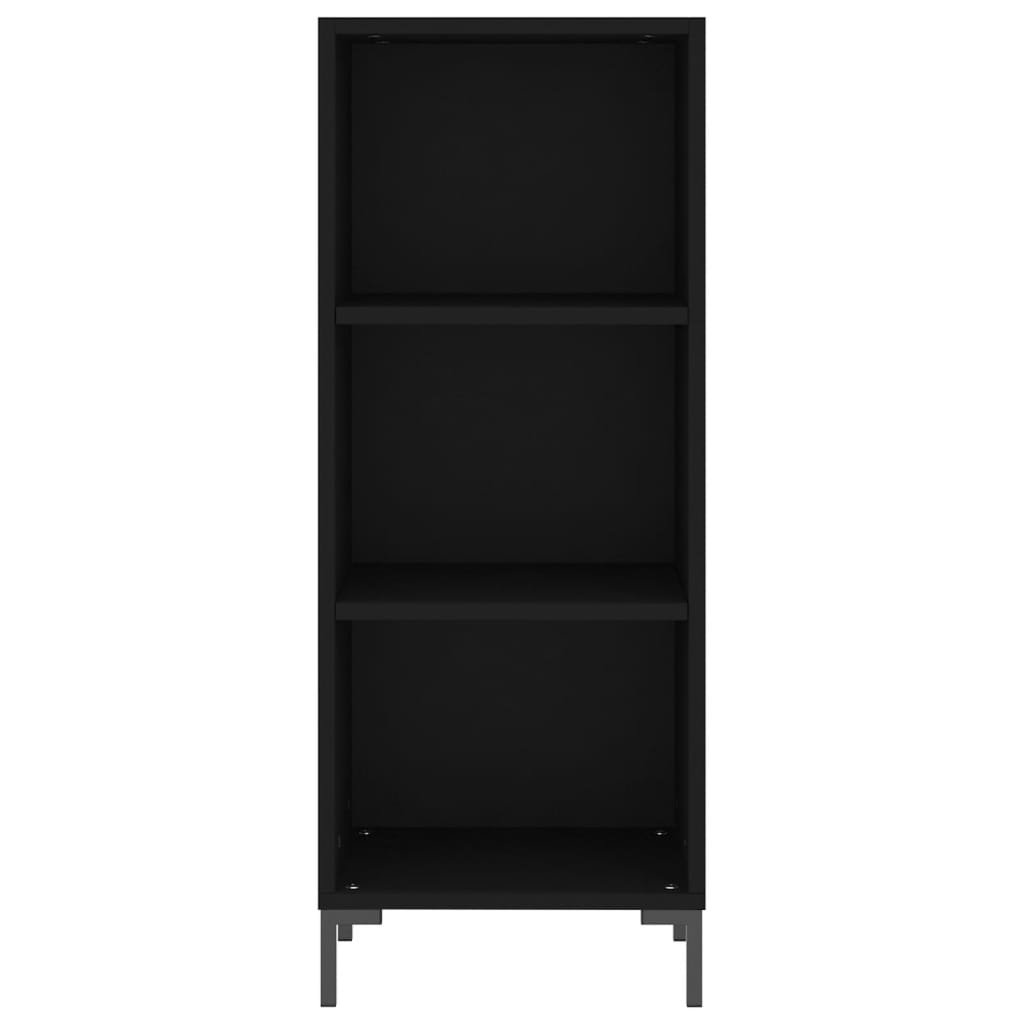 Buffet haut Noir 34,5x34x180 cm Bois d'ingénierie - XIOS