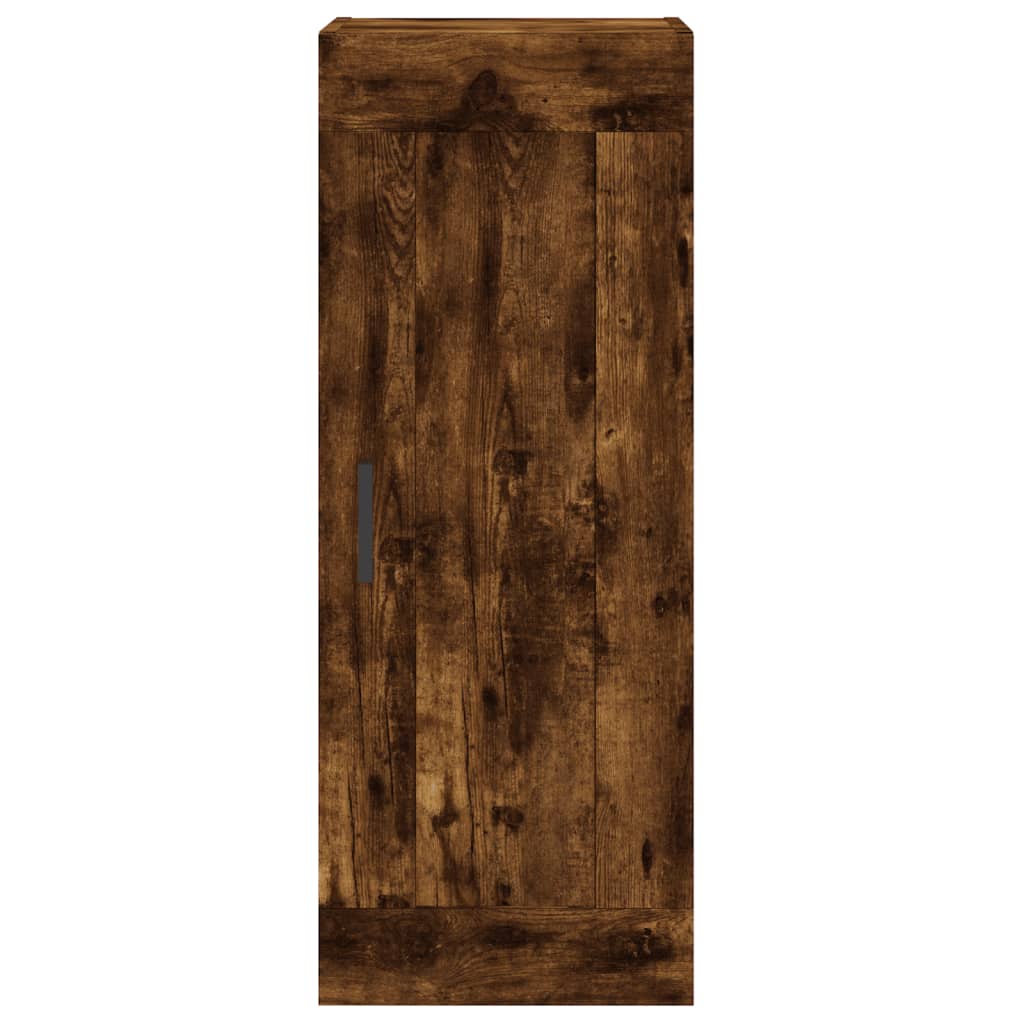 Buffet haut Chêne fumé 34,5x34x180 cm Bois d'ingénierie - XIOS