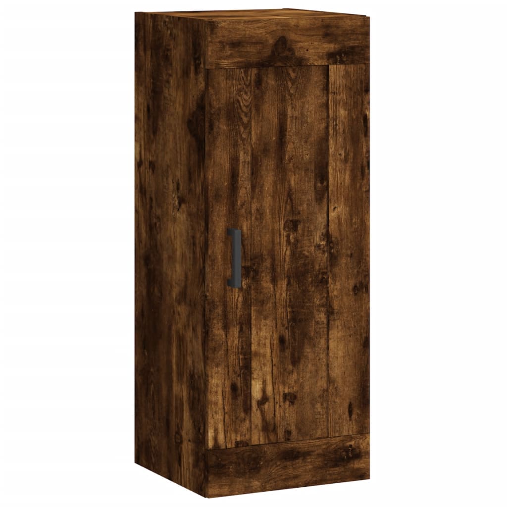 Buffet haut Chêne fumé 34,5x34x180 cm Bois d'ingénierie - XIOS
